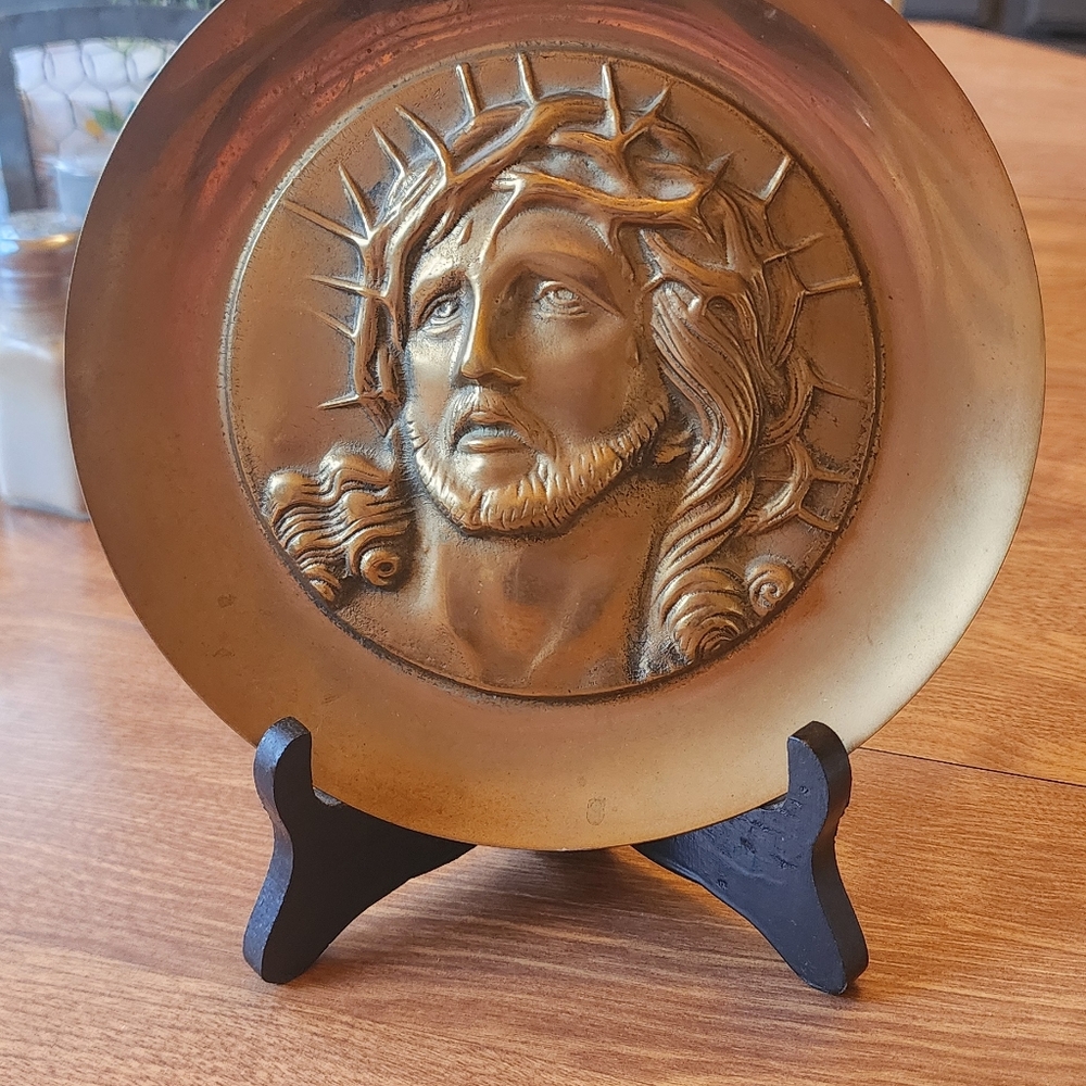 Antique brass plate